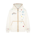 Floral Embroidery Hooded Sweatshirt Unisex Loose Casual Outerwear